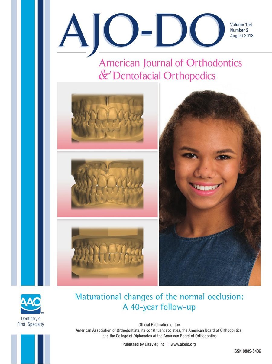 Case treated by Dr. Kevin Baharvand featured on the cover of AJODO